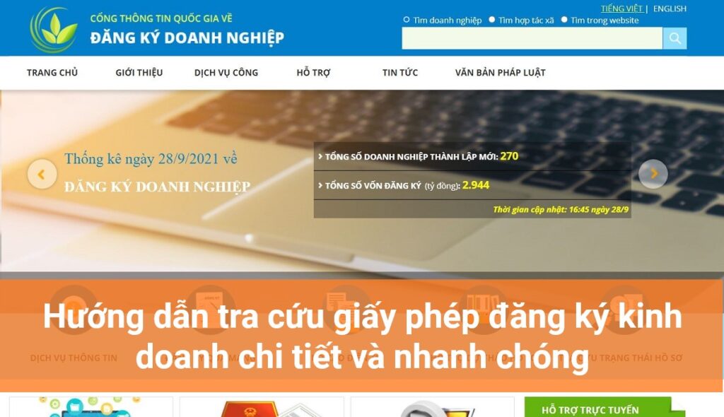tra cứu giấy phép kinh doanh doanh nghiệp