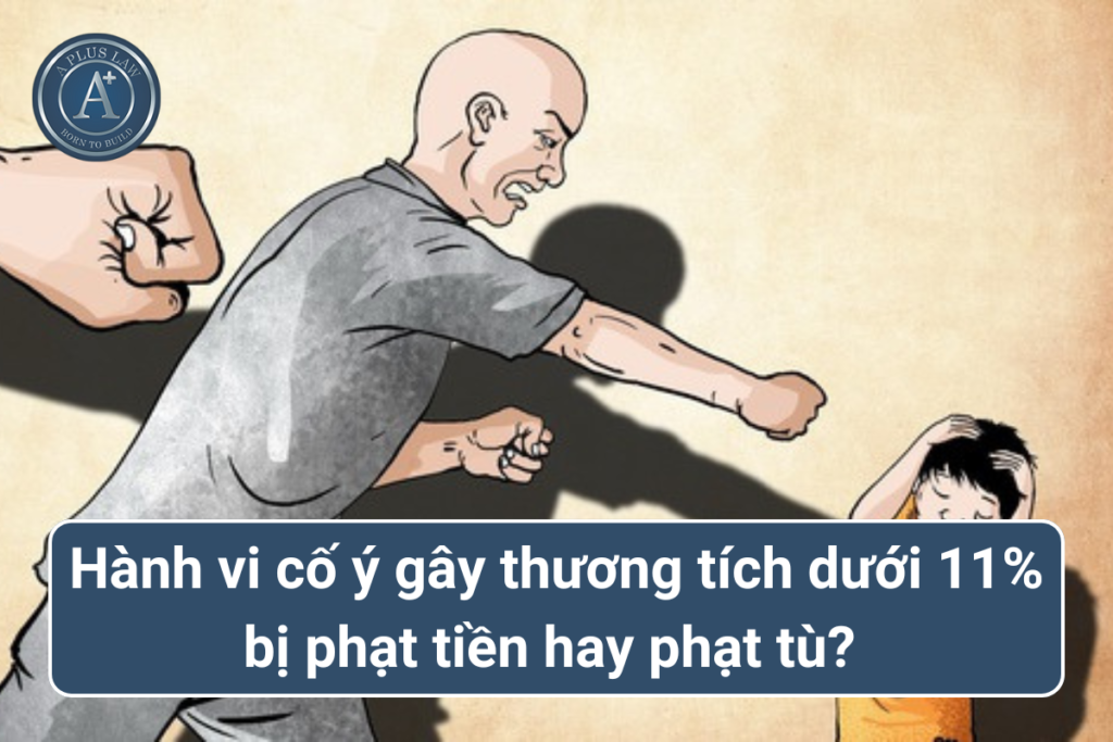 tội cố ý gây thương tích dưới 11 00