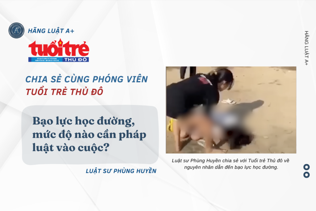 Bạo lực học đường, mức độ nào cần pháp luật vào cuộc?