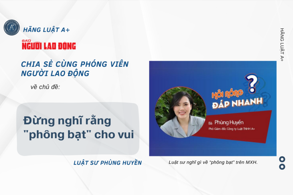 Đừng nghĩ rằng "phông bạt" cho vui