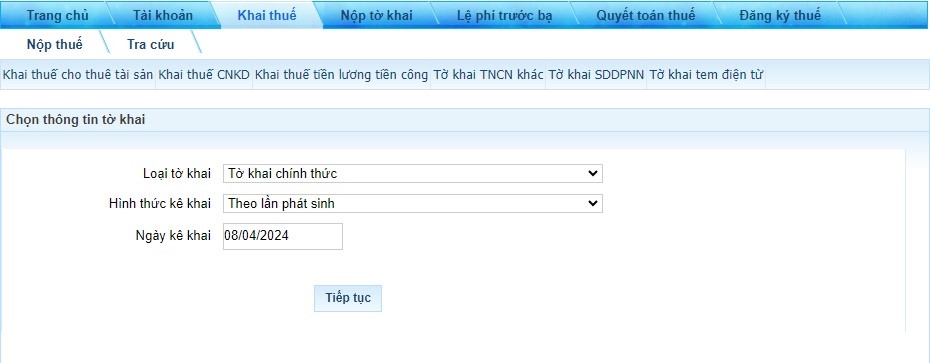 nộp tờ khai chuyển nhượng vốn 04