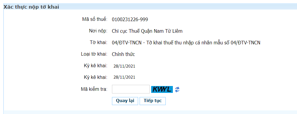 nộp tờ khai chuyển nhượng vốn 05