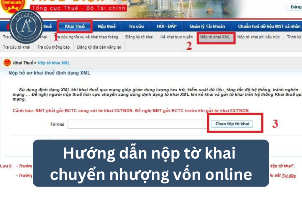 nộp tờ khai chuyển nhượng vốn