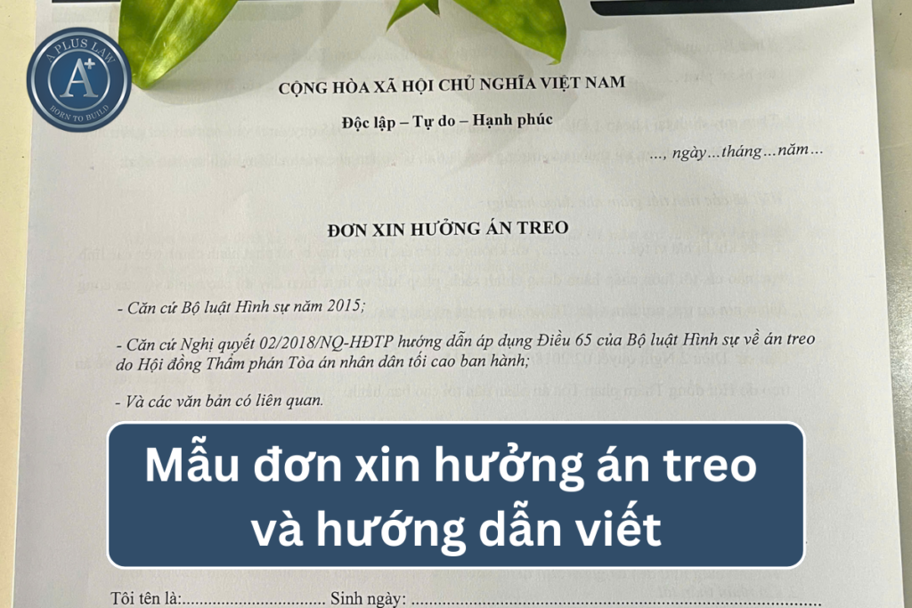 đơn xin hưởng án treo