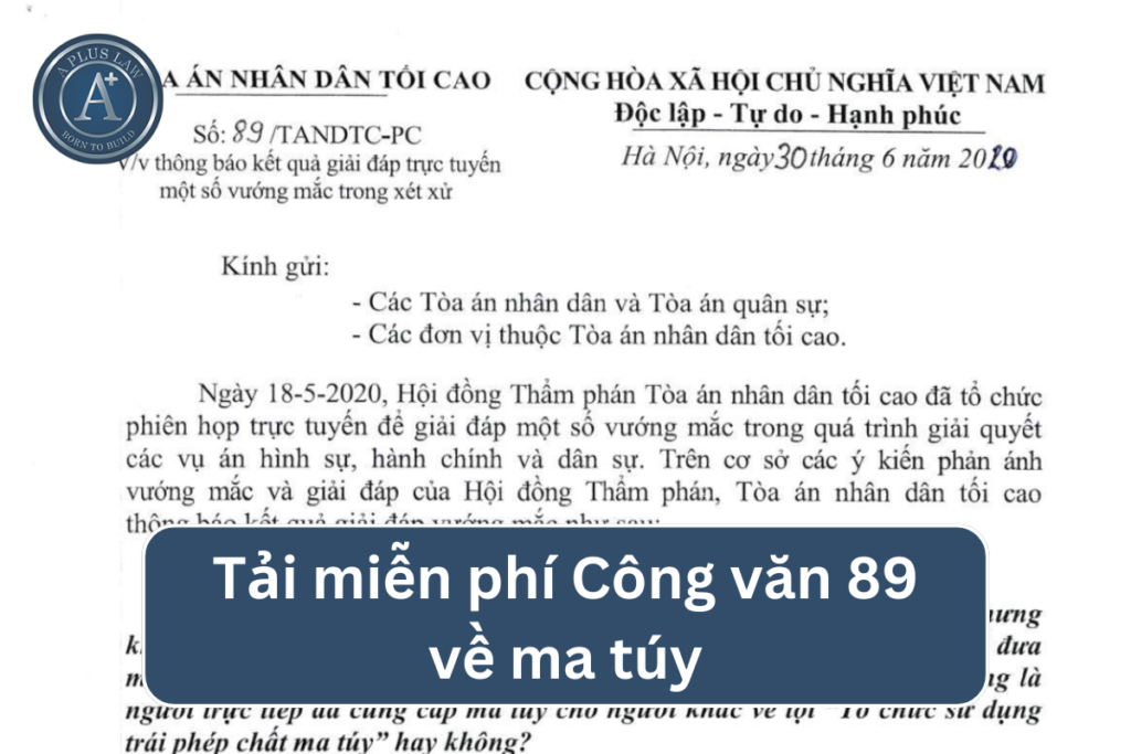 công văn 89 về ma túy