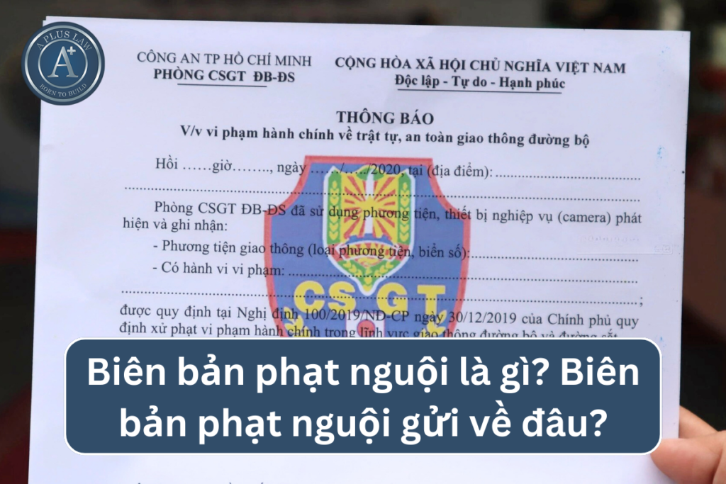 biên bản phạt nguội
