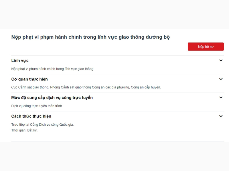 nộp phạt nguội ở đâu 06