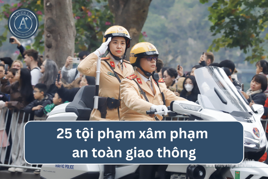 25 tội phạm xâm phạm an toàn giao thông