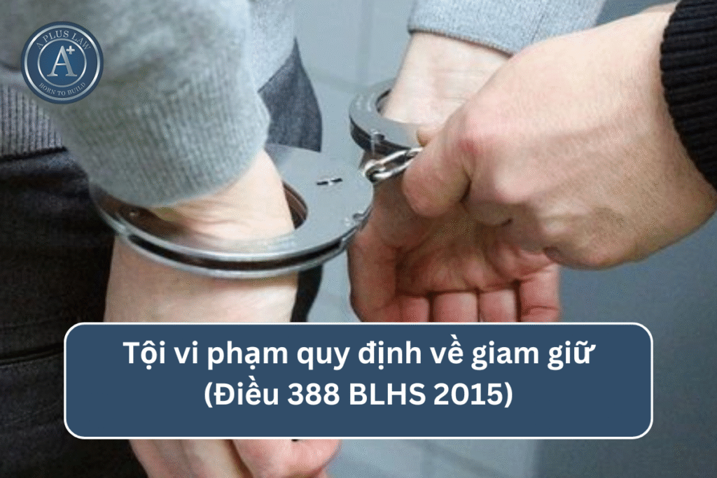 Tội vi phạm quy định về giam giữ theo Điều 388 BLHS