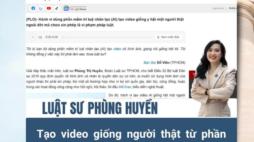Tạo video giống người thật từ phần mềm trí tuệ nhân tạo có thể bị phạt