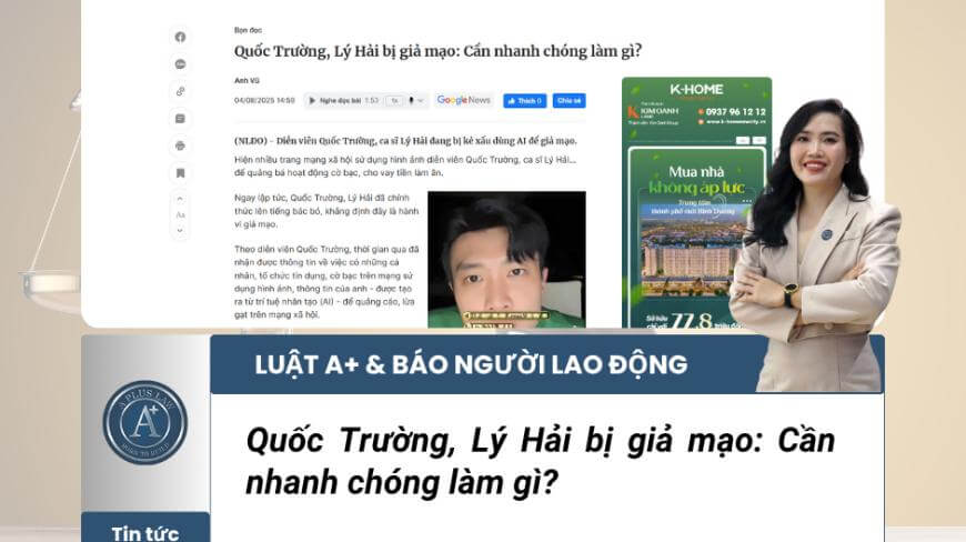 Quốc Trường, Lý Hải bị giả mạo: Cần nhanh chóng làm gì?
