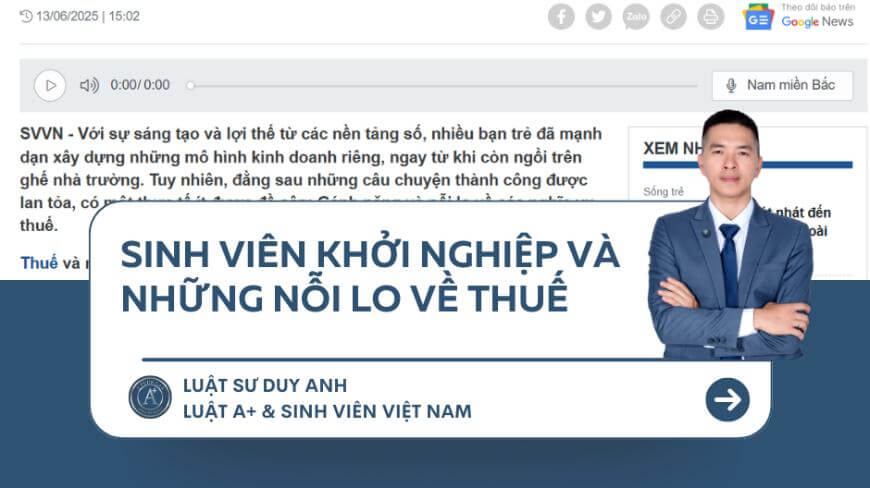 Sinh viên khởi nghiệp và những nỗi lo về thuế
