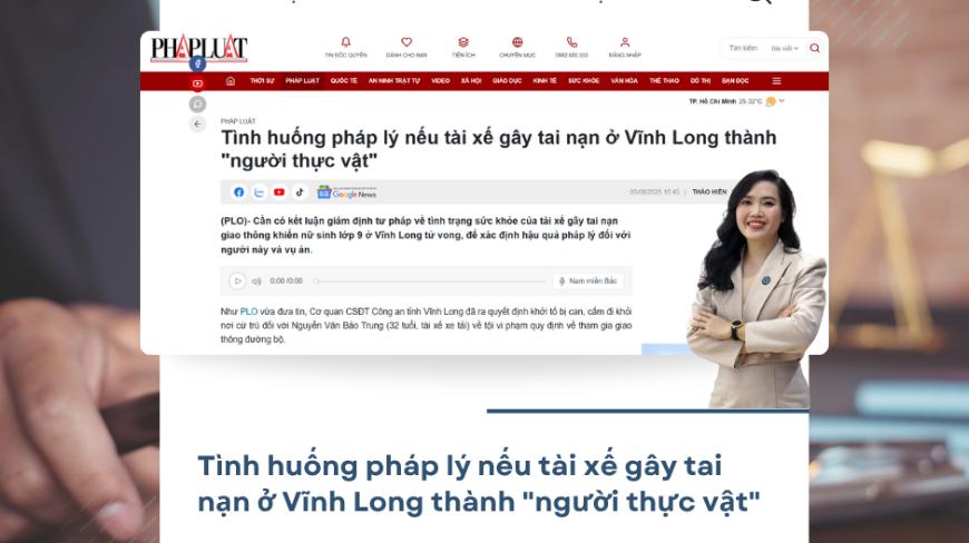 Tình huống pháp lý nếu tài xế gây tai nạn ở Vĩnh Long thành "người thực vật"
