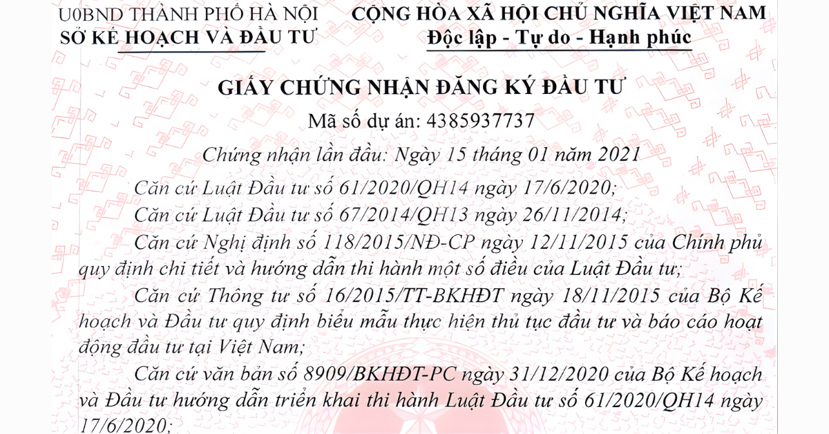 Trường hợp phải thực hiện thủ tục cấp Giấy chứng nhận đăng ký đầu tư