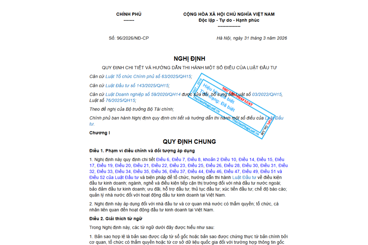 Cơ sở pháp lý về ngành nghề hạn chế tiếp cận thị trường đối với nhà đầu tư nước ngoài